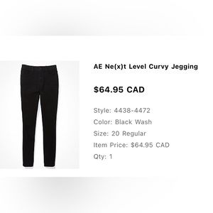 AE size 20 (plus) next level curvy jegging